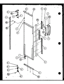 Refrigerator Door parts for Amana Side-By-Side Refrigerator 36048L-P1122102WL from AppliancePartsPros.com
