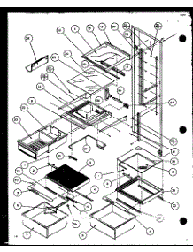 Refrigerator Shelving And Drawers parts for Amana Side-By-Side Refrigerator 36048L-P1122102WL from AppliancePartsPros.com