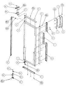 Refrigerator Door, Hinge, & Trim parts for Amana Side-By-Side Refrigerator 36058-P1122004W from AppliancePartsPros.com