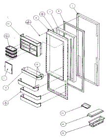 Refrigerator Door parts for Amana Side-By-Side Refrigerator 36058-P1122004W from AppliancePartsPros.com