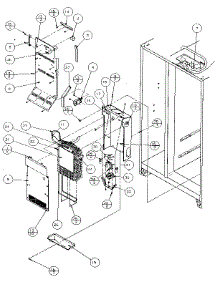 Evaporator And Air Handling parts for Amana Side-By-Side Refrigerator 36058-P1122004W from AppliancePartsPros.com