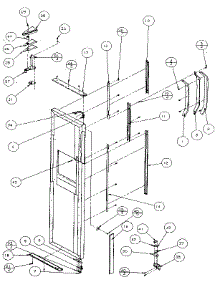 Freezer Door, Hinge, & Trim parts for Amana Side-By-Side Refrigerator 36068-P1122002W from AppliancePartsPros.com