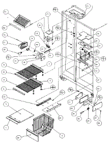 Freezer Shelving & Refrigerator Light parts for Amana Side-By-Side Refrigerator 36068-P1122002W from AppliancePartsPros.com