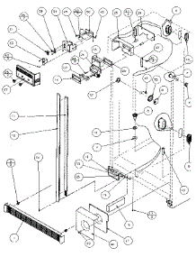 Refrigerator, Freezer Controls, & Cabinet parts for Amana Side-By-Side Refrigerator 36068-P1122002W from AppliancePartsPros.com