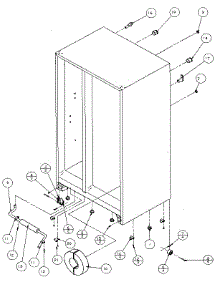 Drain And Rollers parts for Amana Side-By-Side Refrigerator 36068-P1122002W from AppliancePartsPros.com