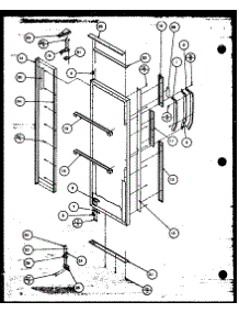 Refrigerator Door parts for Amana Side-By-Side Refrigerator 36071-P1108705W from AppliancePartsPros.com