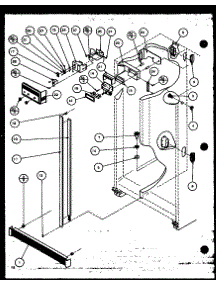 Refrigerator / Freezer Controls And Cabinet Parts parts for Amana Side-By-Side Refrigerator 36071-P1108705W from AppliancePartsPros.com