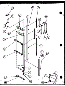 Freezer Door parts for Amana Side-By-Side Refrigerator 36078-P1108706W from AppliancePartsPros.com