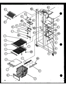 Freezer Shelving And Refrigerator Light parts for Amana Side-By-Side Refrigerator 36078-P1108706W from AppliancePartsPros.com