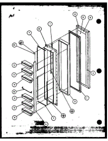 Freezer Door parts for Amana Side-By-Side Refrigerator 36078-P1115802W from AppliancePartsPros.com