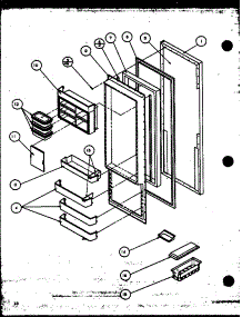 Refrigerator Door parts for Amana Side-By-Side Refrigerator 36078-P1115802W from AppliancePartsPros.com