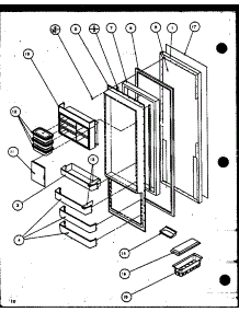 Refrigerator Door parts for Amana Side-By-Side Refrigerator 36081-P1115901W from AppliancePartsPros.com