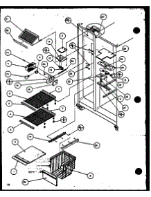 Freezer Shelving And Refrigerator Light parts for Amana Side-By-Side Refrigerator 36081-P1115901W from AppliancePartsPros.com