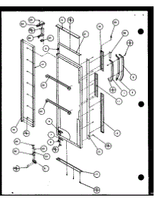 Refrigerator Door (36081 / P1108701w) (36088 / P1108702w) (36091 / P1108703w) (36098 / P1108704w) parts for Amana Side-By-Side Refrigerator 36088-P1108702W from AppliancePartsPros.com