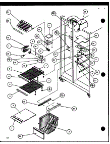 Freezer Shelving And Refrigerator Light (36081 / P1108701w) (36088 / P1108702w) (36091 / P1108703w) (36098 / P1108704w) parts for Amana Side-By-Side Refrigerator 36088-P11108702W from AppliancePartsPros.com