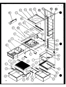 Refrigerator Shelving And Drawers (36081 / P1108701w) (36088 / P1108702w) (36091 / P1108703w) (36098 / P1108704w) parts for Amana Side-By-Side Refrigerator 36088-P11108702W from AppliancePartsPros.com