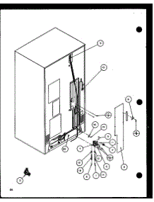 Cabinet Back (36081 / P1108701w) (36091 / P1108703w) (36098 / P1108704w) (36088 / P11108702w) parts for Amana Side-By-Side Refrigerator 36091-P1108703W from AppliancePartsPros.com