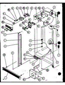 Refrigerator parts for Amana Side-By-Side Refrigerator 36091-P1115903W from AppliancePartsPros.com