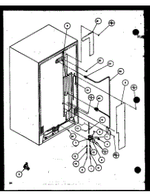 Cabinet Back parts for Amana Side-By-Side Refrigerator 36098-P1115904W from AppliancePartsPros.com