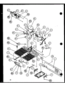 Machine Compartment (36561 / P1108501w) (36561 / P1108502w) (36568 / P1108503w) (36568 / P1108504w) parts for Amana Side-By-Side Refrigerator 36261-P1108601W from AppliancePartsPros.com