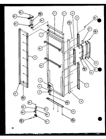 Refrigerator Door (36571 / P1108505w) (36571 / P1108506w) (36578 / P1108507w) (36578 / P1108508w) parts for Amana Side-By-Side Refrigerator 36261-P1108601W from AppliancePartsPros.com