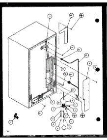 Cabinet Back (36261 / P1115701w) (36261 / P1115702w) (36268 / P1115703w) (36268 / P1115704w) parts for Amana Side-By-Side Refrigerator 36261-P1115701W from AppliancePartsPros.com