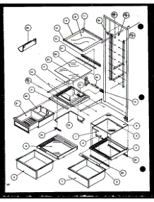 Refrigerator Shelving And Drawers (36261 / P1115701w) (36261 / P1115702w) (36268 / P1115703w) (36268 / P1115704w) parts for Amana Side-By-Side Refrigerator 36261-P1115702W from AppliancePartsPros.com