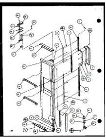 Freezer Door (36571 / P1108505w) (36571 / P1108506w) (36578 / P1108507w) (36578 / P1108508w) parts for Amana Side-By-Side Refrigerator 36268-P1108603W from AppliancePartsPros.com