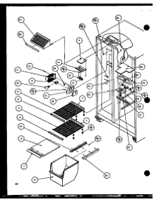 Freezer Shelving And Refrigerator Light (36571 / P1108505w) (36571 / P1108506w) (36578 / P1108507w) (36578 / P1108508w) parts for Amana Side-By-Side Refrigerator 36268-P1108603W from AppliancePartsPros.com