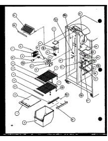 Freezer Shelving And Refrigerator Light (36261 / P1108601w) (36261 / P1108602w) (36268 / P1108603w) (36268 / P1108604w) parts for Amana Side-By-Side Refrigerator 36268-P1108603W from AppliancePartsPros.com