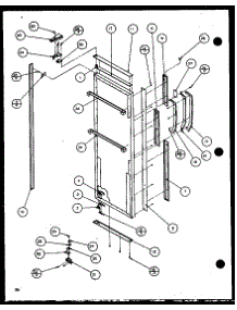 Refrigerator Door (36571 / P1115505w) (36571 / P1115506w) (36578 / P1115507w) (36578 / P1115508w) parts for Amana Side-By-Side Refrigerator 36268-P1115704W from AppliancePartsPros.com