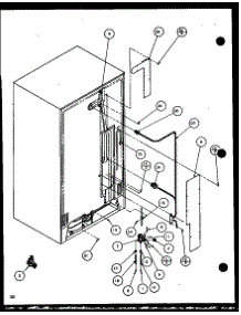 Cabinet Back (36571 / P1115505w) (36571 / P1115506w) (36578 / P1115507w) (36578 / P1115508w) parts for Amana Side-By-Side Refrigerator 36268-P1115704W from AppliancePartsPros.com