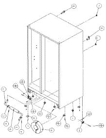 Drain And Rollers parts for Amana Side-By-Side Refrigerator 36271-P1121801W from AppliancePartsPros.com
