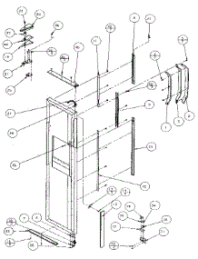 Freezer Door, Hinge And Trim parts for Amana Side-By-Side Refrigerator 36278-P1121803W from AppliancePartsPros.com