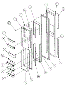 Freezer Door parts for Amana Side-By-Side Refrigerator 36278-P1121803W from AppliancePartsPros.com