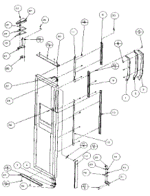 Freezer Door, Hinge, And Trim parts for Amana Side-By-Side Refrigerator 36278-P1121804W from AppliancePartsPros.com