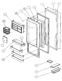 Refrigerator Door parts for Amana Side-By-Side Refrigerator 36278-P1121804W from AppliancePartsPros.com