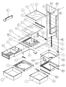 Refrigerator Shelving And Drawers parts for Amana Side-By-Side Refrigerator 36278-P1121804W from AppliancePartsPros.com