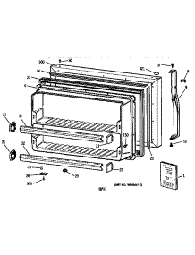 Freezer Door parts for Kenmore Refrigerator 363.78167890 (36378167890, 363 78167890) from AppliancePartsPros.com