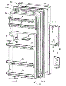 Door parts for Kenmore Refrigerator 363.8381091 (3638381091, 363 8381091) from AppliancePartsPros.com