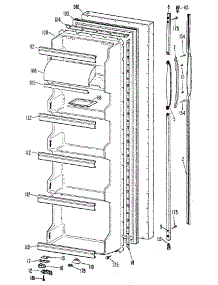 Fresh Food Door parts for Kenmore Refrigerator 363.8400412 (3638400412, 363 8400412) from AppliancePartsPros.com