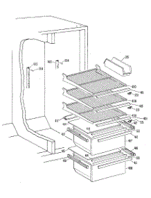 Fresh Food Section parts for Kenmore Refrigerator 363.8400412 (3638400412, 363 8400412) from AppliancePartsPros.com