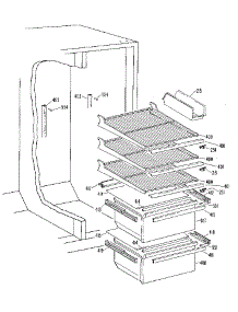 Fresh Food Section parts for Kenmore Refrigerator 363.8400414 (3638400414, 363 8400414) from AppliancePartsPros.com