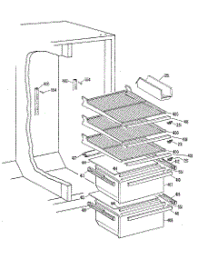 Fresh Food parts for Kenmore Refrigerator 363.8400481 (3638400481, 363 8400481) from AppliancePartsPros.com