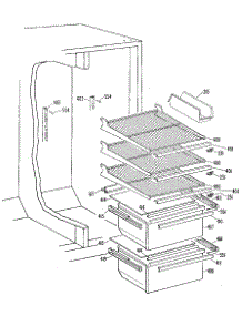 Fresh Food Section parts for Kenmore Refrigerator 363.8500411 (3638500411, 363 8500411) from AppliancePartsPros.com