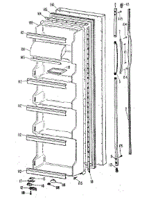 Fresh Food Door parts for Kenmore Refrigerator 363.8500418 (3638500418, 363 8500418) from AppliancePartsPros.com