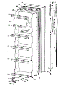 Fresh Food Door parts for Kenmore Refrigerator 363.8500510 (3638500510, 363 8500510) from AppliancePartsPros.com