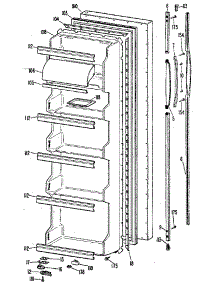 Fresh Food Door parts for Kenmore Refrigerator 363.8500511 (3638500511, 363 8500511) from AppliancePartsPros.com
