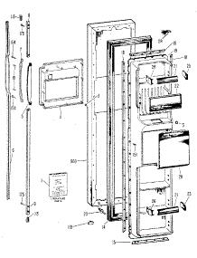Freezer Door parts for Kenmore Refrigerator 363.8500514 (3638500514, 363 8500514) from AppliancePartsPros.com