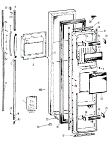 Freezer Door parts for Kenmore Refrigerator 363.8500516 (3638500516, 363 8500516) from AppliancePartsPros.com